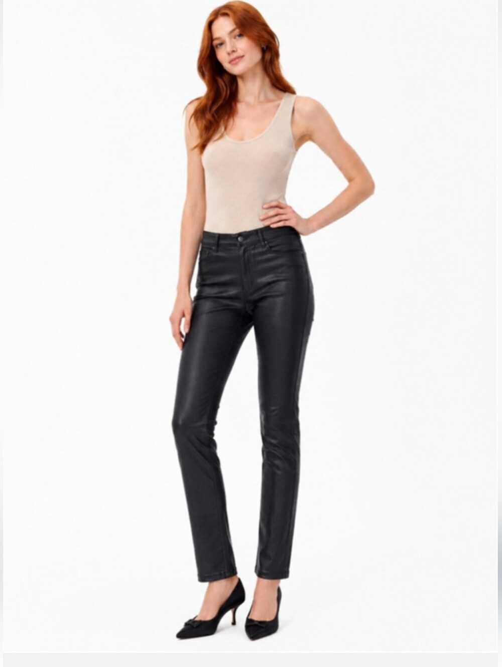 J. Jill Black Coated Slim Ankle Jeans